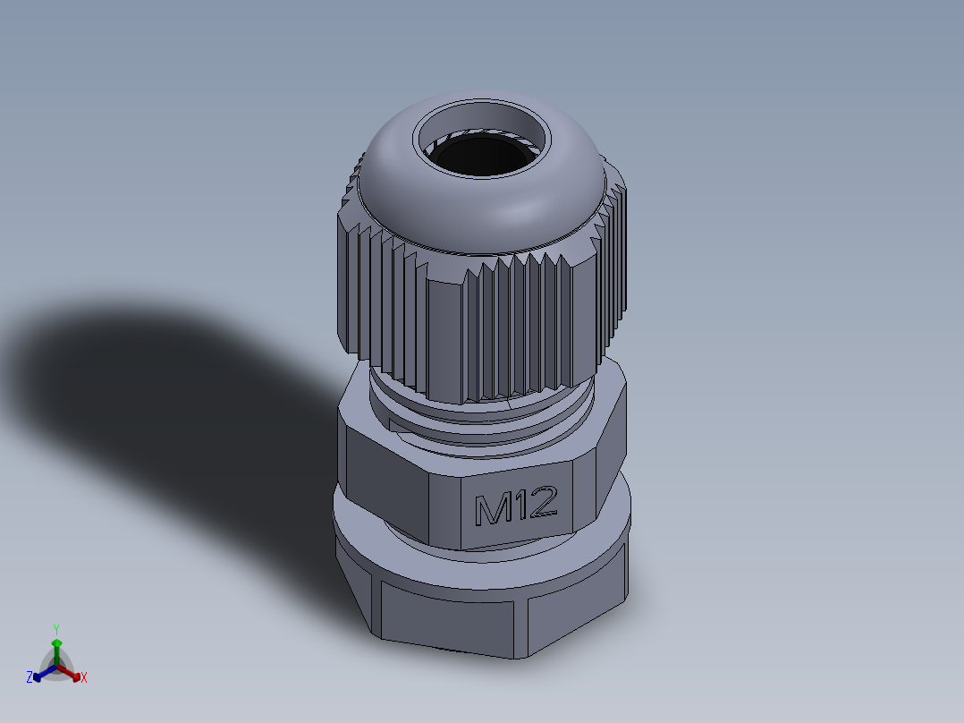 M12X1.5PG头正等轴测图