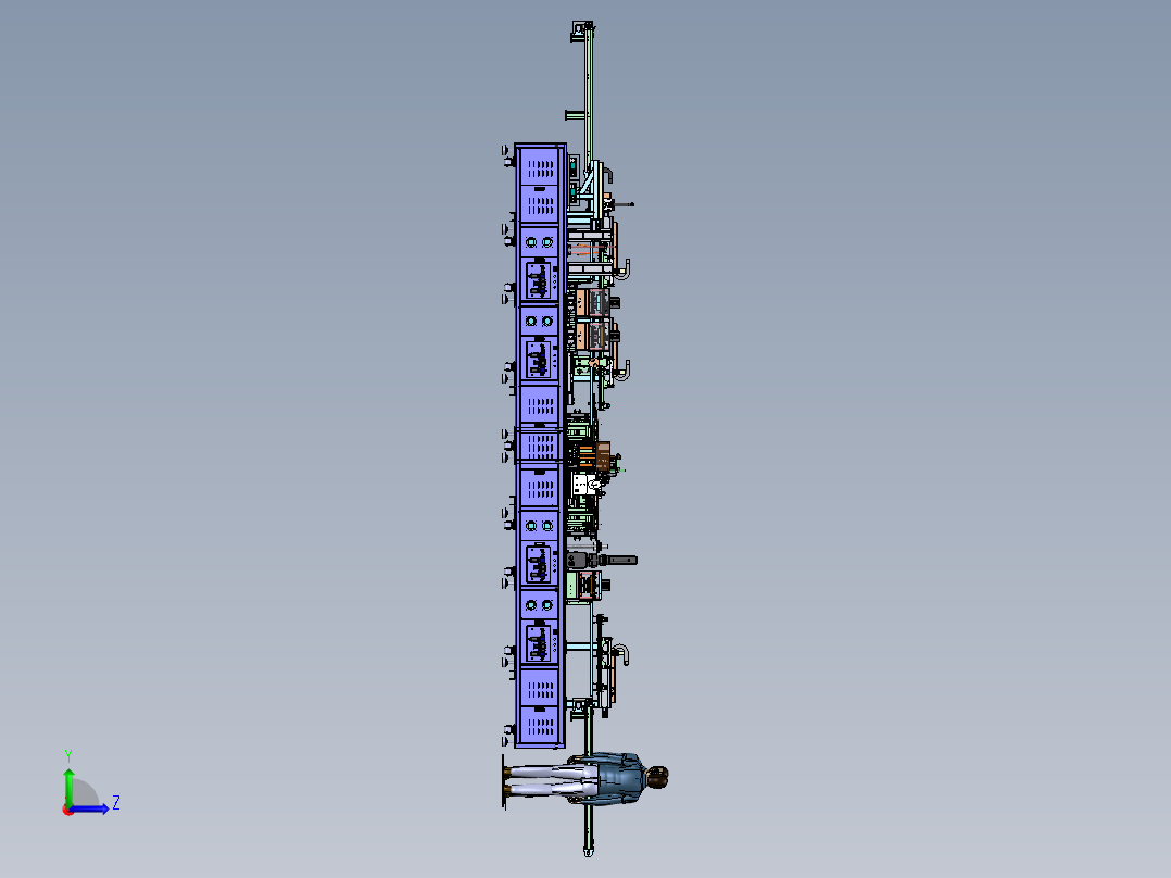 宁德时代L600软包电芯处理线sw16可编辑左视图