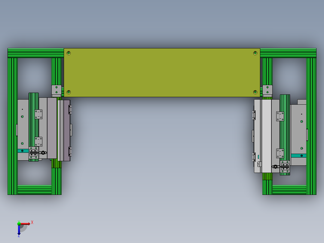 海绵条贴附装置（sw18可编辑+工程图）俯视图
