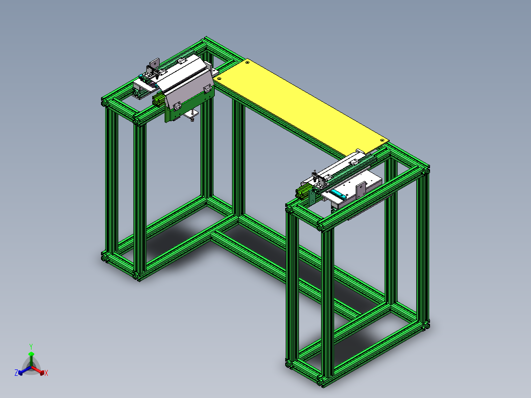 海绵条贴附装置（sw18可编辑+工程图）正等轴测图