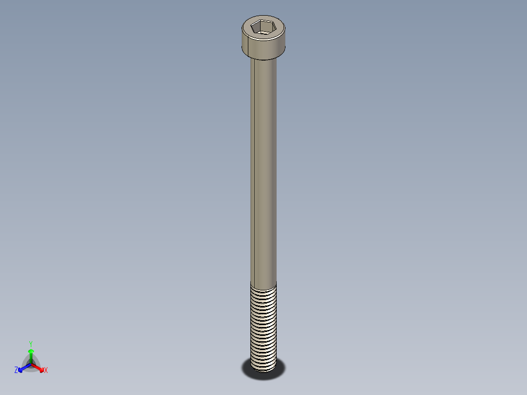 Screw_DIN_912_M6x90_A2.STEP公制内六角螺钉主视图