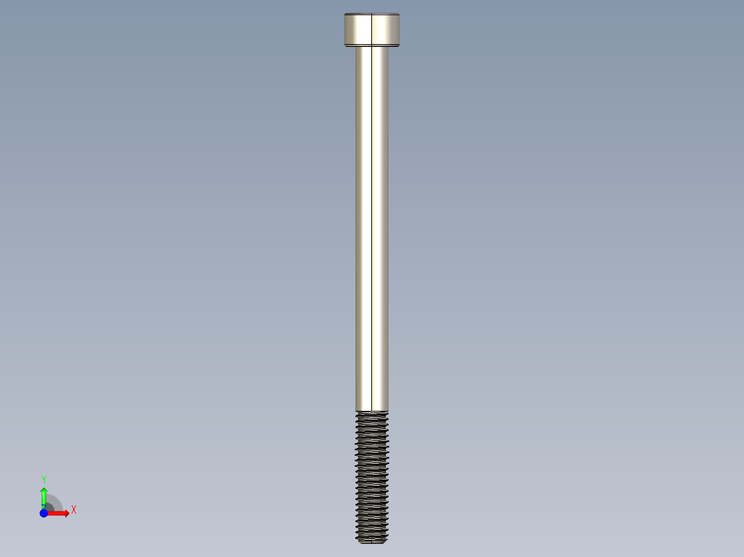 Screw_DIN_912_M6x90_A2.STEP公制内六角螺钉前视图