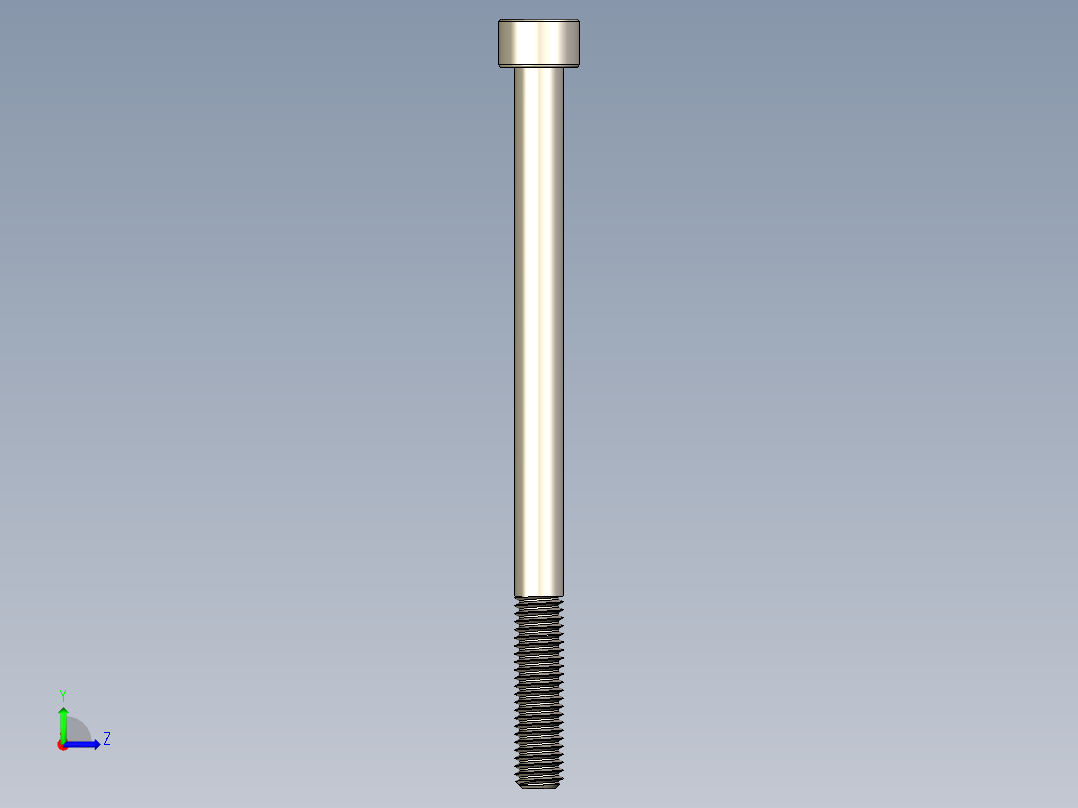 Screw_DIN_912_M6x90_A2.STEP公制内六角螺钉左视图