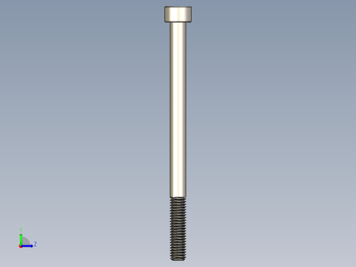 Screw_DIN_912_M6x90_A2.STEP公制内六角螺钉左视缩略图