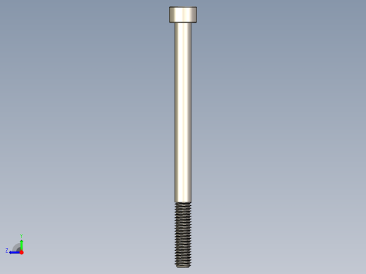 Screw_DIN_912_M6x90_A2.STEP公制内六角螺钉右视缩略图