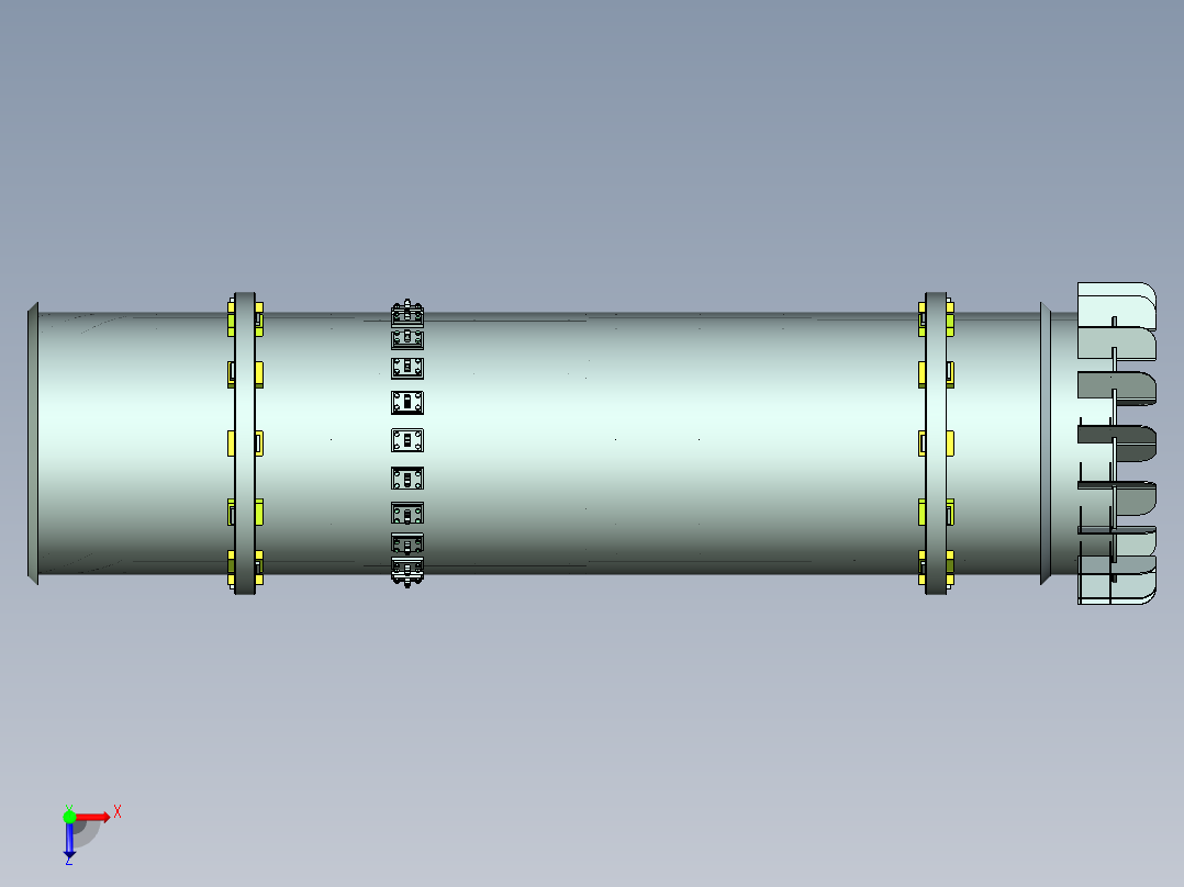 B2004703-沥青厂的干燥滚筒俯视图
