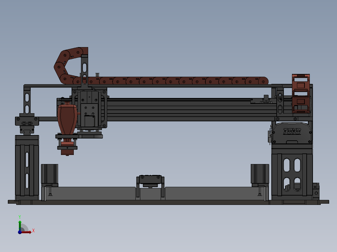 龙门式三轴移载模组前视图