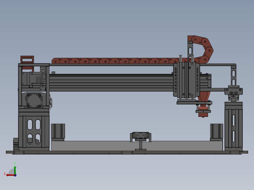 龙门式三轴移载模组后视图