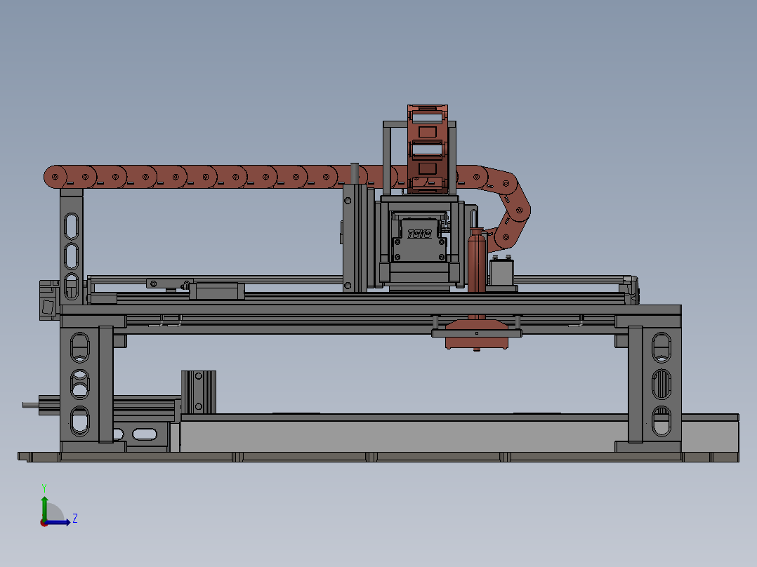 龙门式三轴移载模组左视图