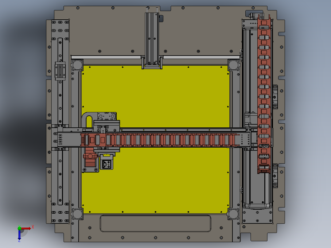 龙门式三轴移载模组俯视图