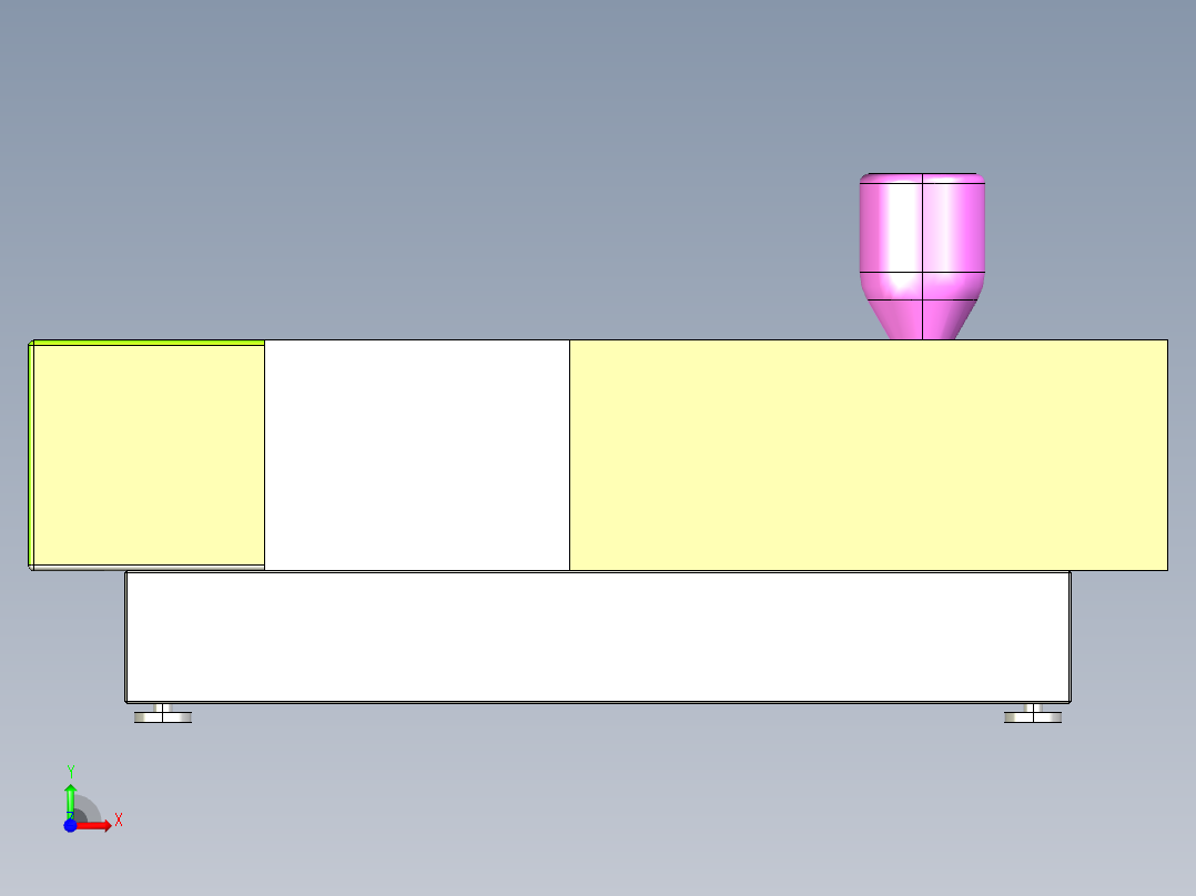 卧式注塑机模型-1357325--50前视图