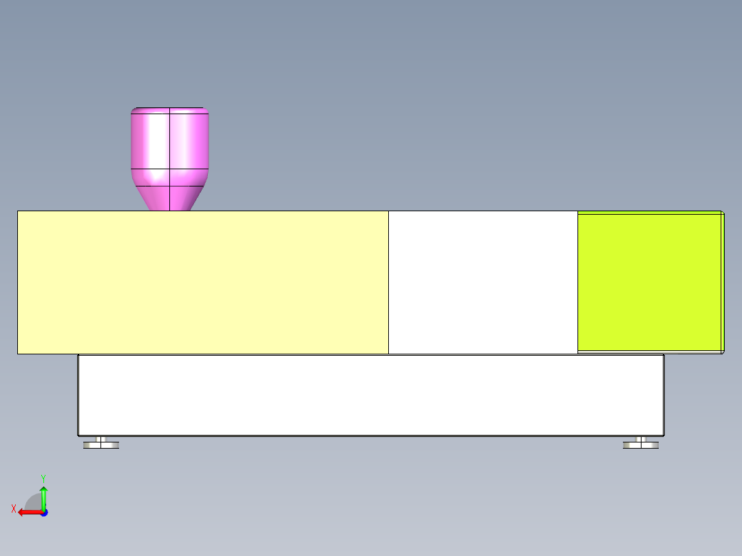 卧式注塑机模型-1357325--50后视图