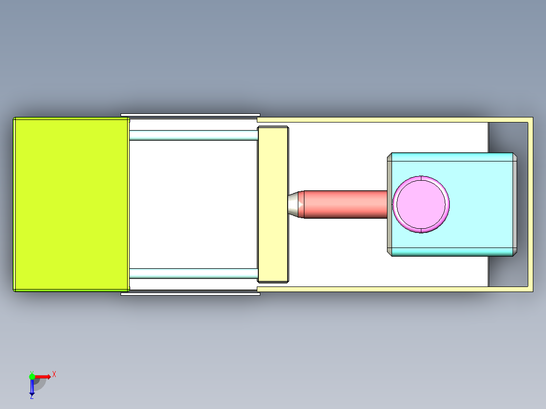 卧式注塑机模型-1357325--50俯视图