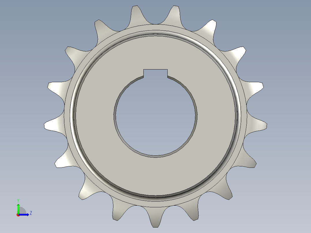 ZDSB-04-07从动链轮12A-2-17Z左视图