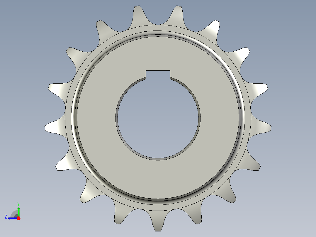 ZDSB-04-07从动链轮12A-2-17Z右视图
