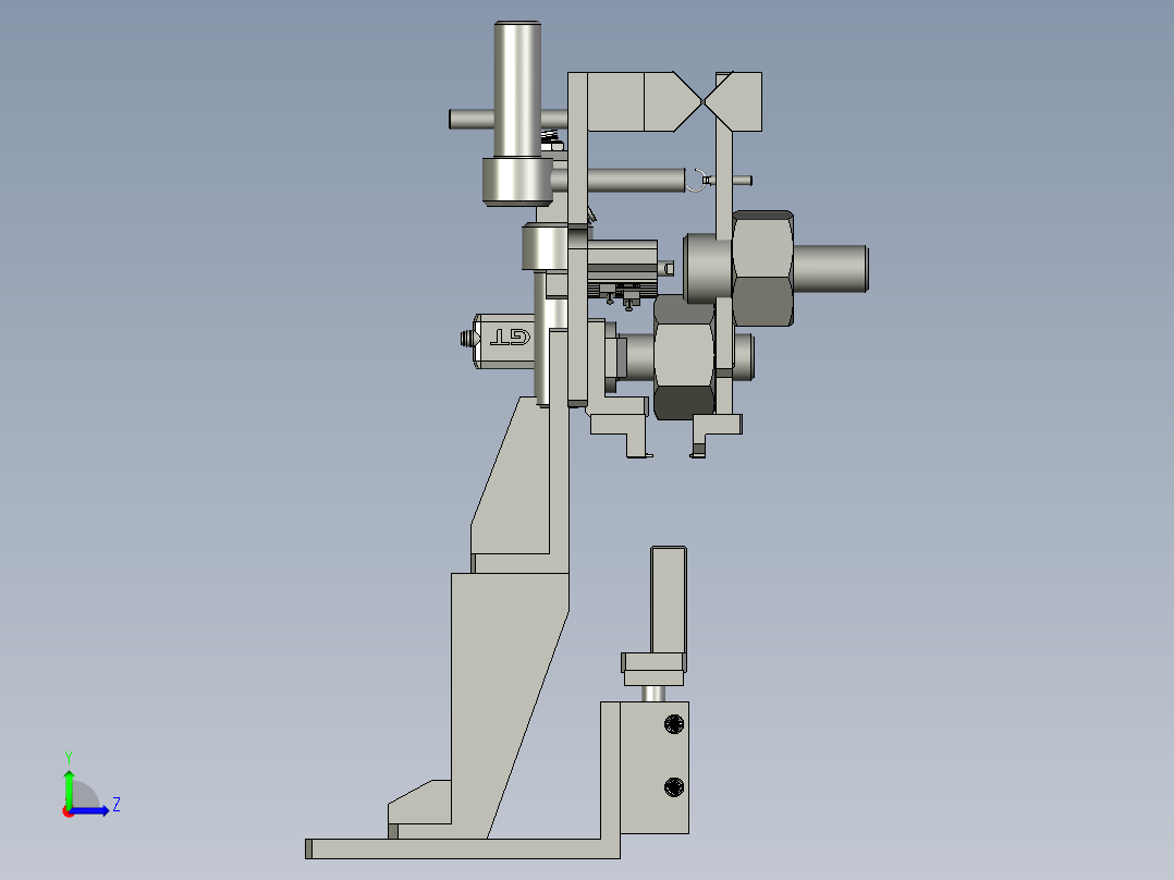 020600沟槽检测机构左视图