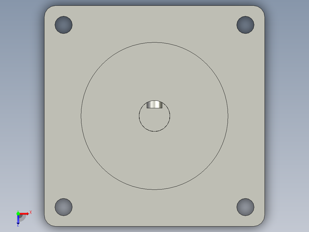 B-O-57步进电机俯视图