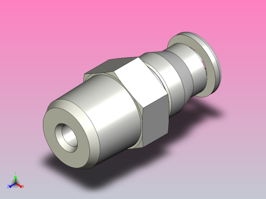 快插接头CRQS-1_4-6正等轴测缩略图