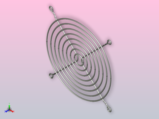 120毫米和92毫米风扇的标准格栅正等轴测缩略图