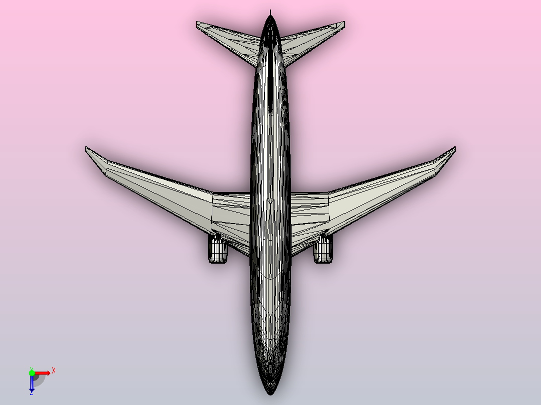 Boeing_P-8飞机俯视图
