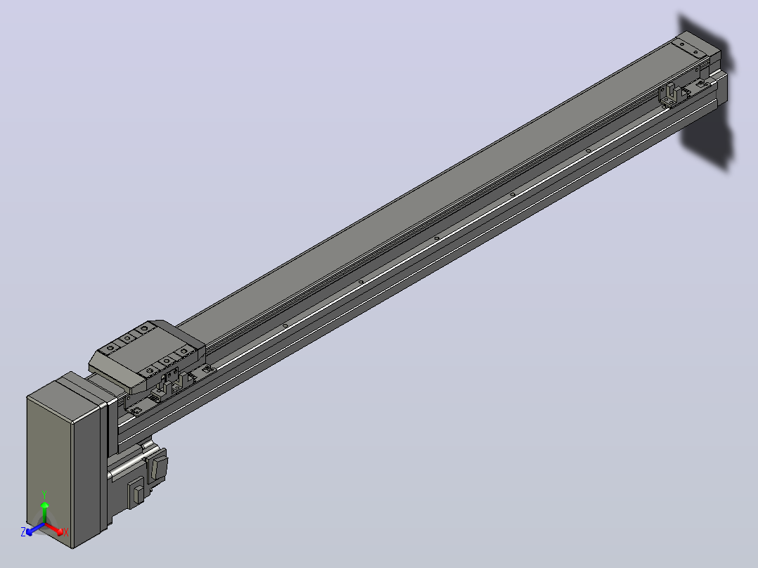 滚珠丝杠直线轴内置导轨TPA-GCR-65-1610C-L650-MP-M40-N3主视图