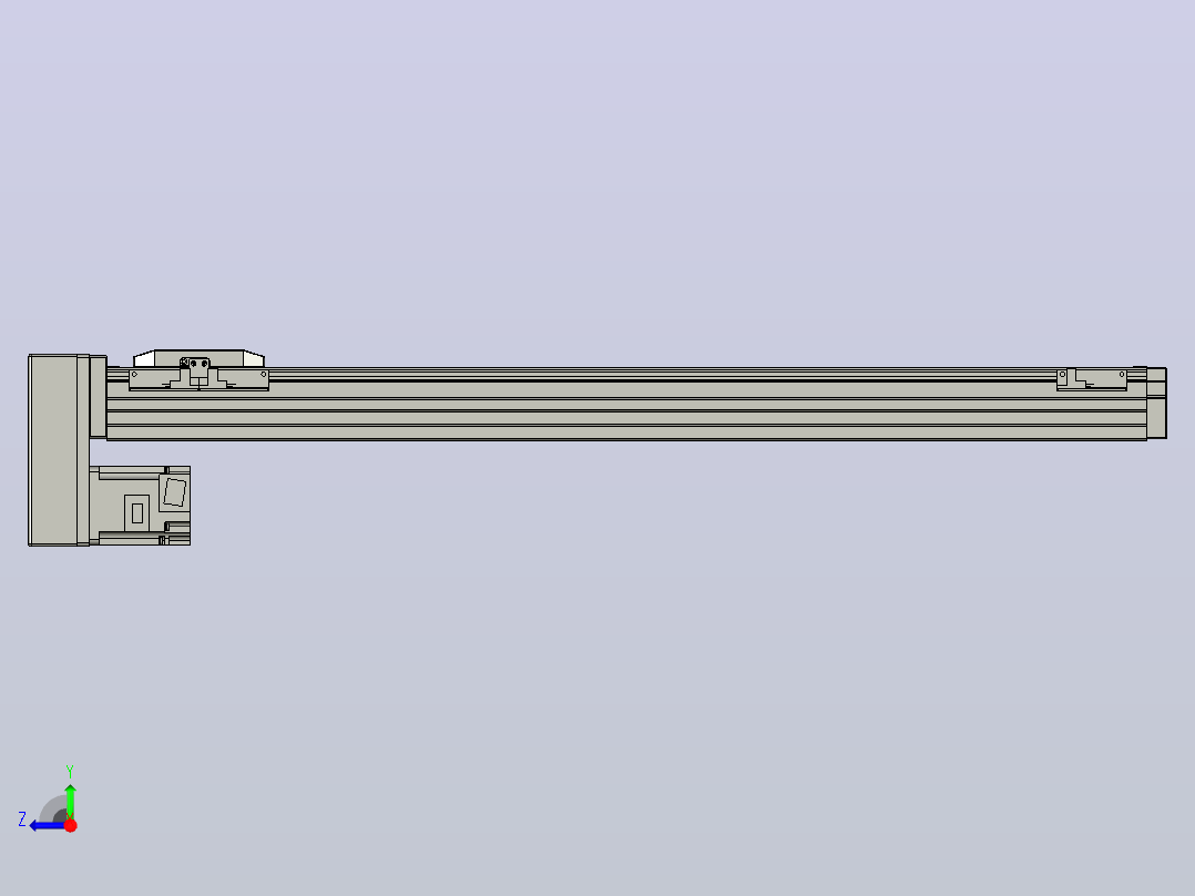 滚珠丝杠直线轴内置导轨TPA-GCR-65-1610C-L650-MP-M40-N3右视图