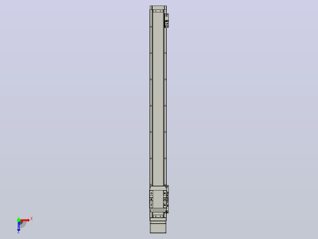 滚珠丝杠直线轴内置导轨TPA-GCR-65-1610C-L650-MP-M40-N3俯视图