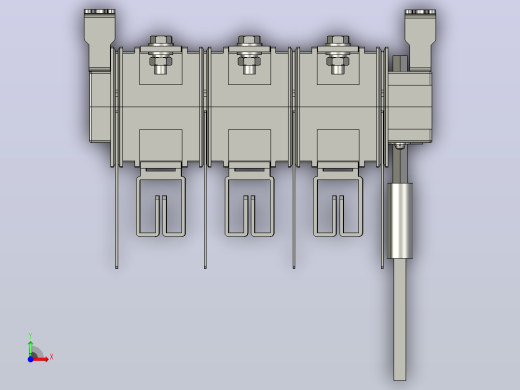 HH15-630_3QSA 3P隔离开关熔断器组三维模型202012前视缩略图