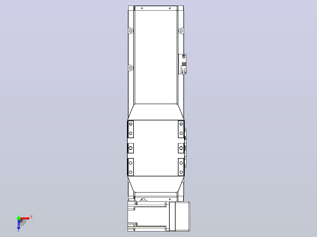 机器人皮带驱动直线轴TPA-GCB-150-P80-L200-RU-M75-N3俯视图