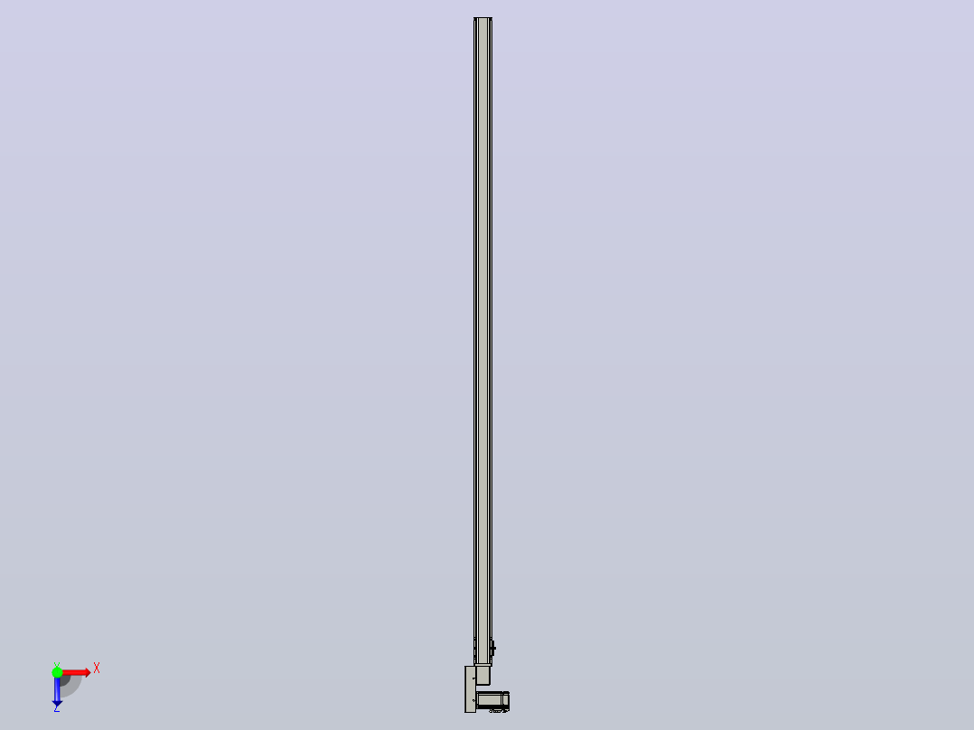 皮带直线轴半封闭可选导轨TPA-HNB-65S-90-L2150-ML-Y-P10-N3俯视图