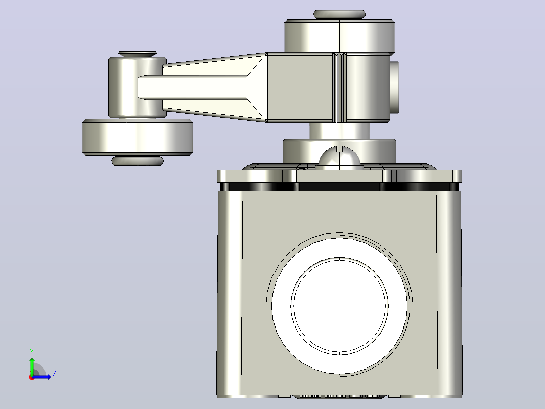 YBLX-K3_20S_H3行程开关三维模型202104左视图