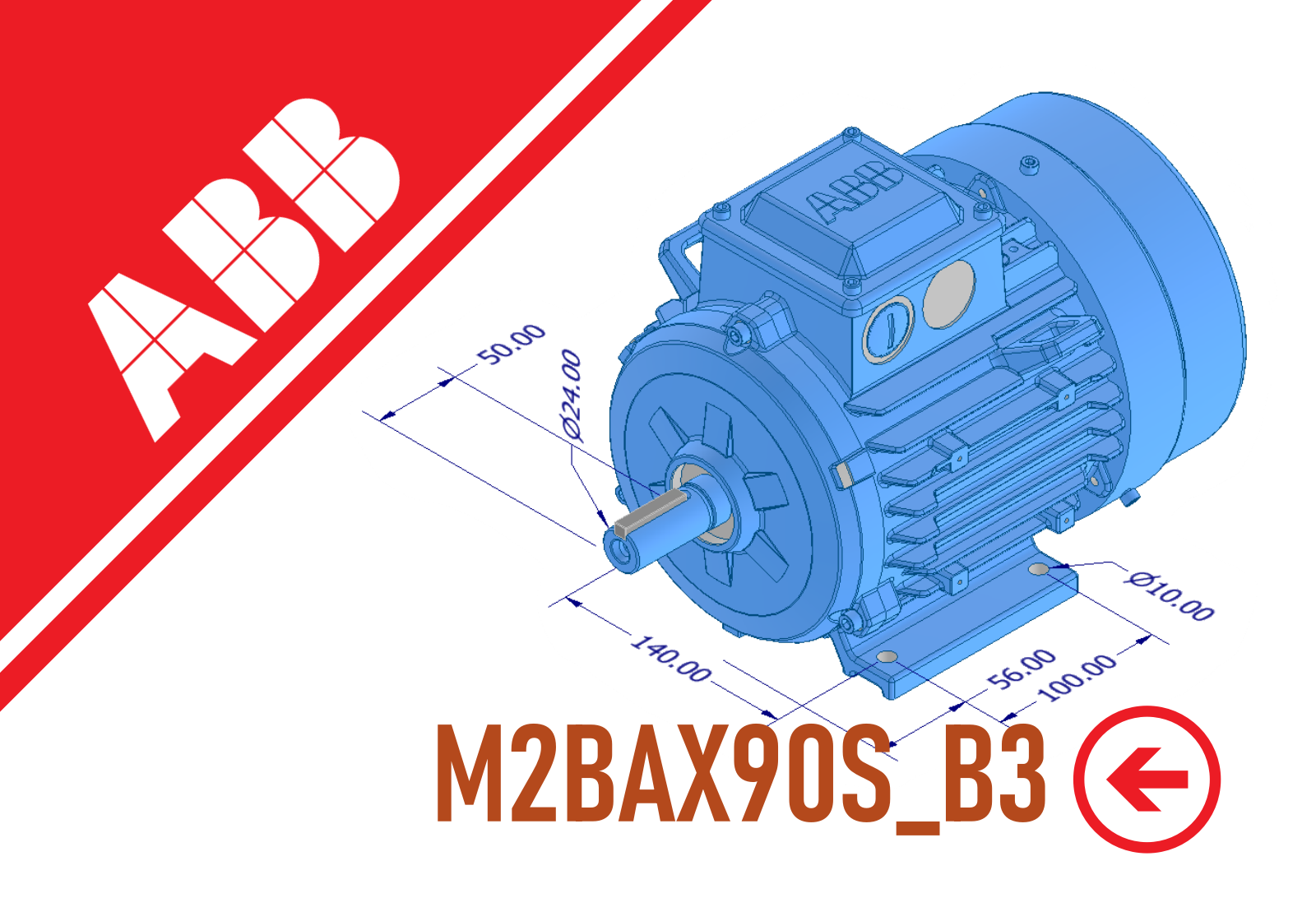 电机- ABB M2BAX90S_B3