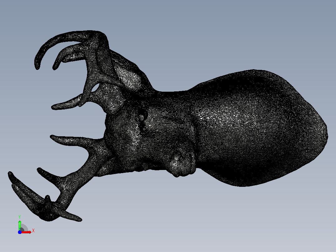 鹿头Deer Head前视图