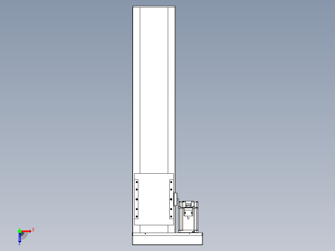 滚珠丝杠直线轴带导轨全封闭TPA-HCR-175D-2510C-L650-MR-C-P75-N3俯视图