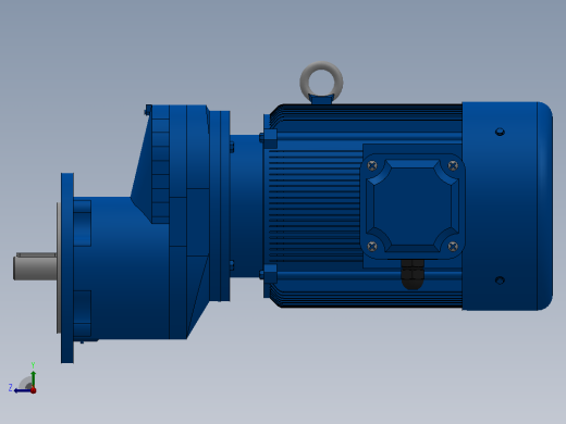 RXF57法兰轴伸式安装斜齿轮减速机RX57-Y0.55-4P-80-M1-0°-Φ160右视缩略图