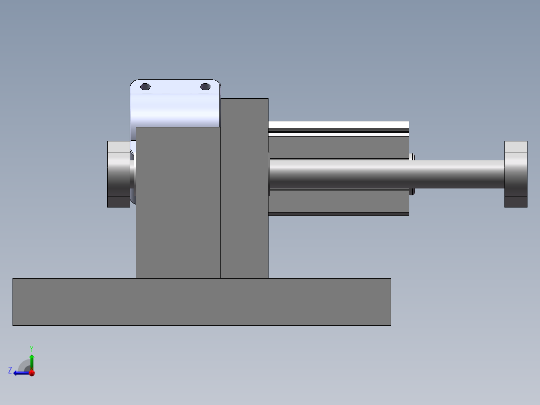 零件数控打孔夹具右视图