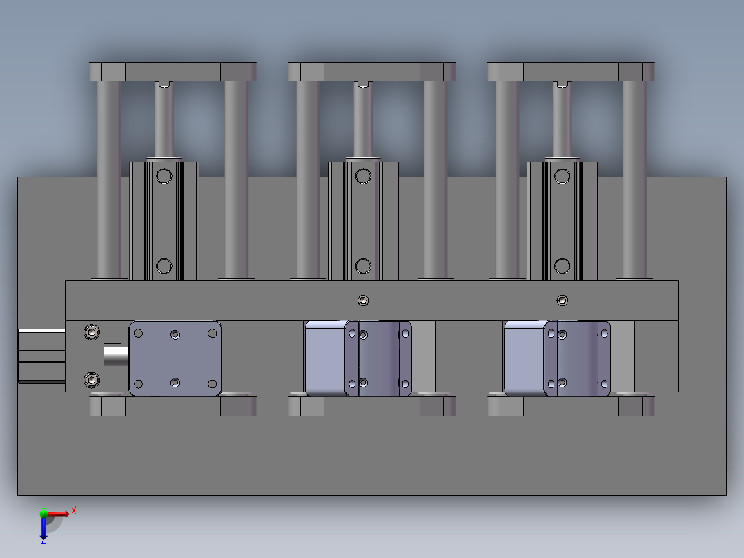 零件数控打孔夹具俯视图