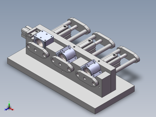 零件数控打孔夹具正等轴测缩略图