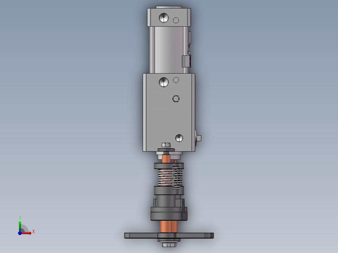 自动气压夹具前视图