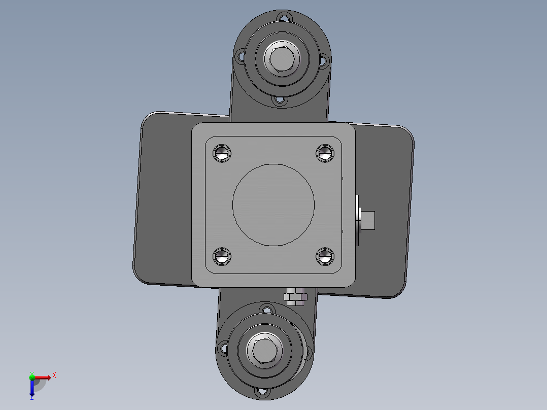 自动气压夹具俯视图