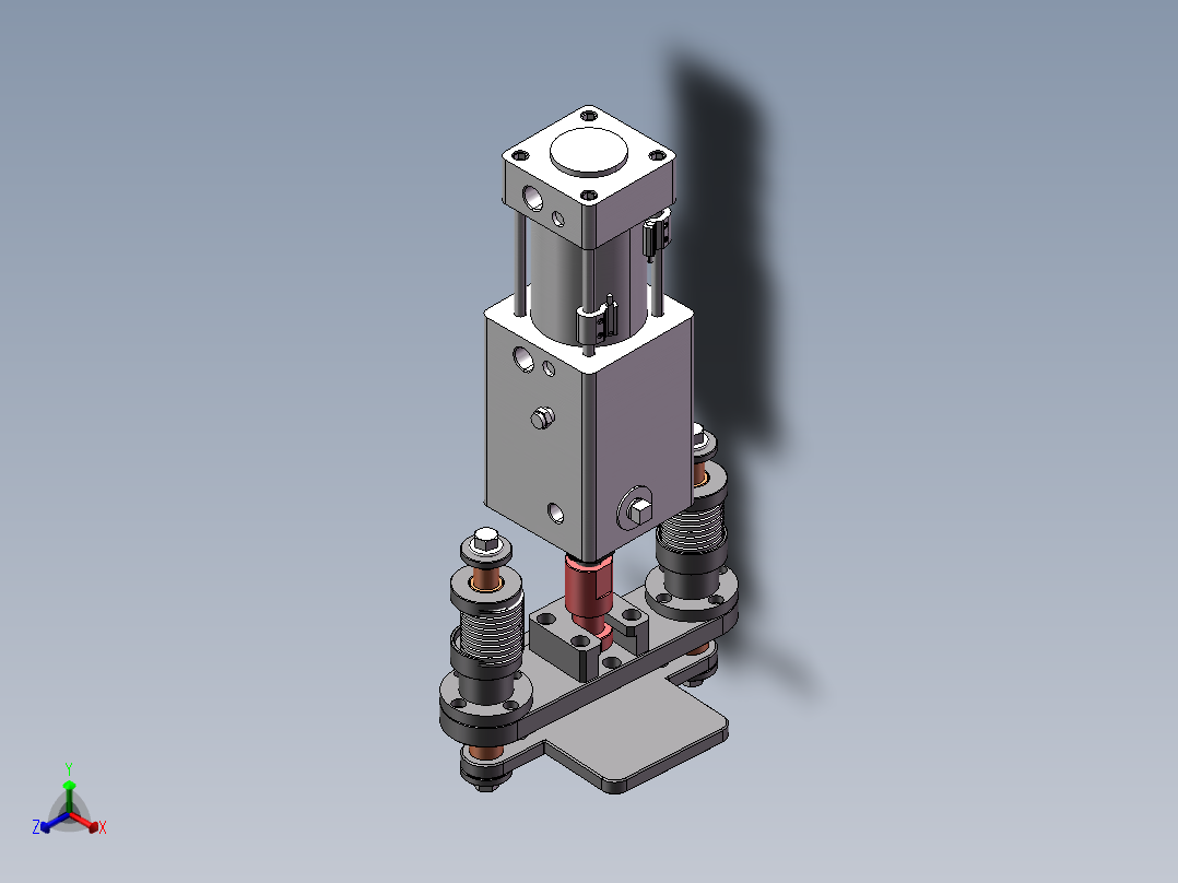 自动气压夹具正等轴测图
