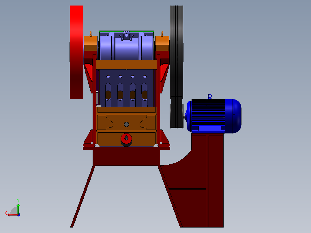 10套 磁选机 破碎机 反击式破碎机 3D模型图纸后视图