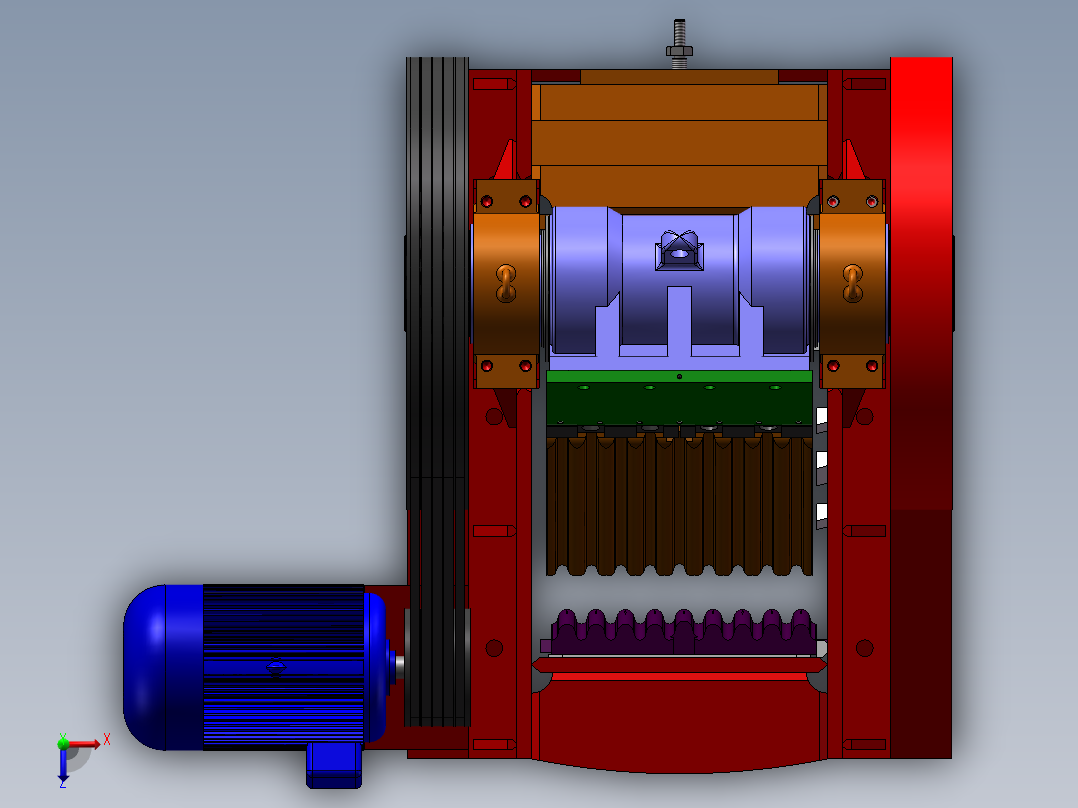 10套 磁选机 破碎机 反击式破碎机 3D模型图纸俯视图