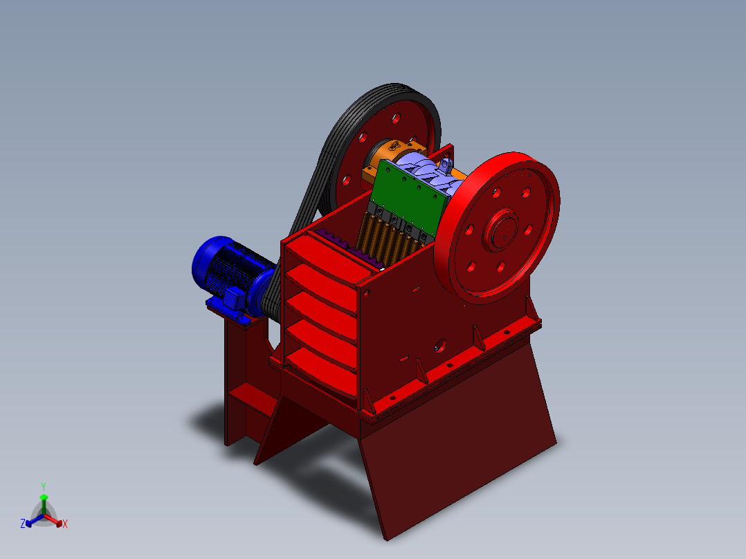 10套 磁选机 破碎机 反击式破碎机 3D模型图纸正等轴测图
