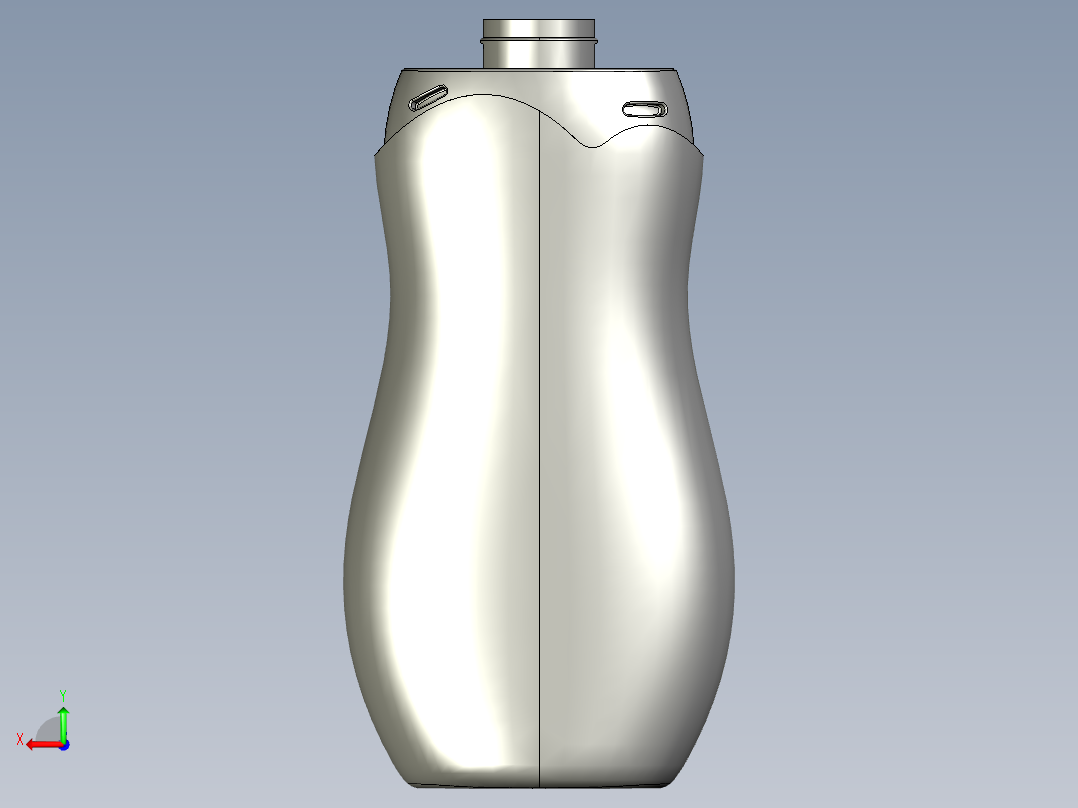 瓶子三维造型设计后视图