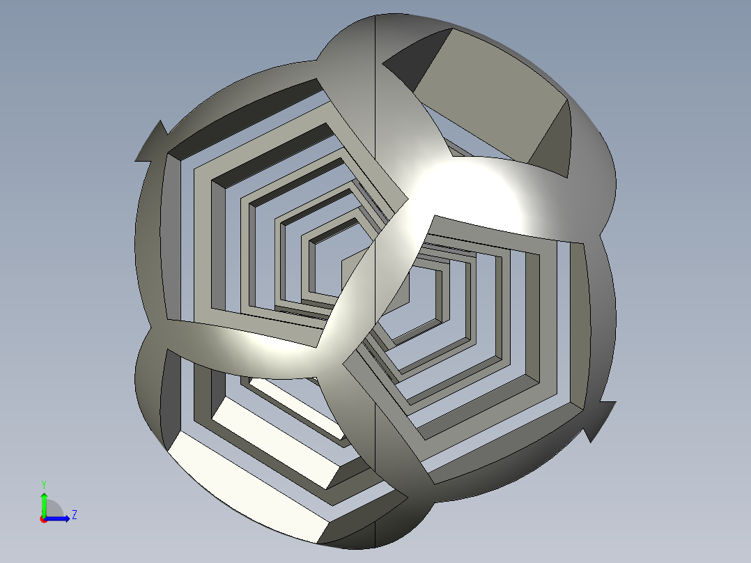 正十二面体 左视图