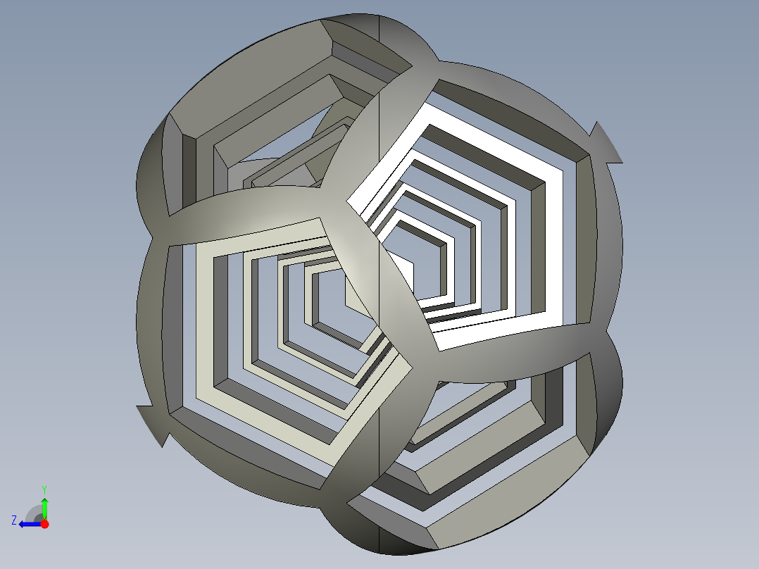 正十二面体 右视图
