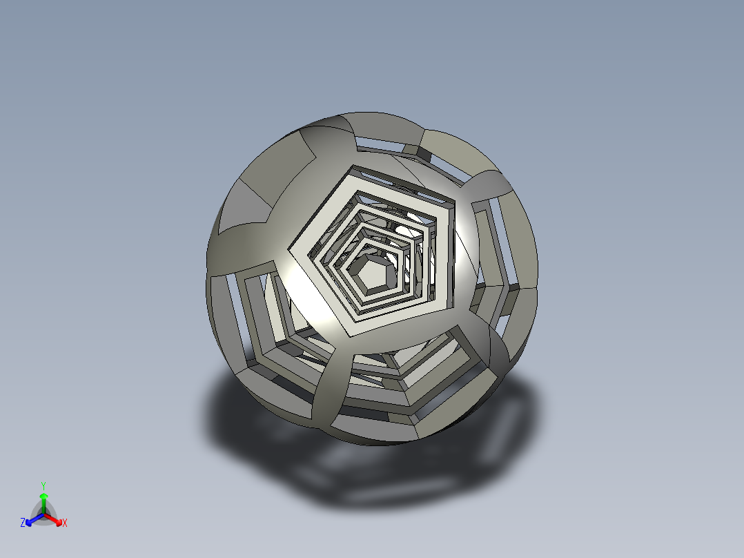 正十二面体 正等轴测图