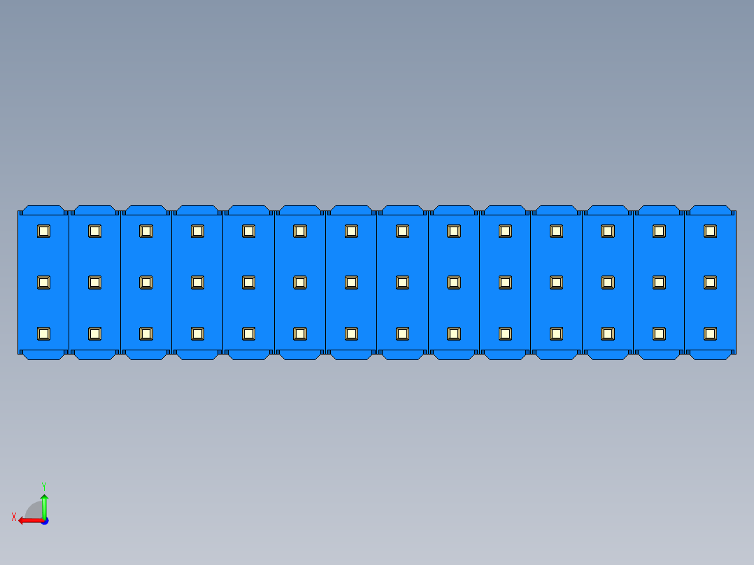 彩色公头100mil（2.54mm）系列-DS1021_blue_3x14p_100mil_Type43_rev1.0后视图