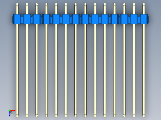 彩色公头100mil（2.54mm）系列-DS1021_blue_3x14p_100mil_Type43_rev1.0俯视缩略图
